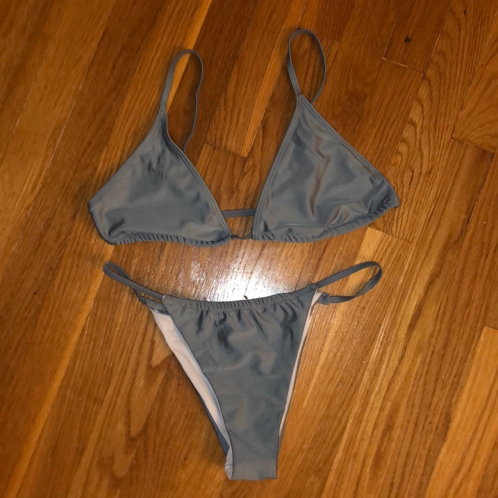 Grey string bikini